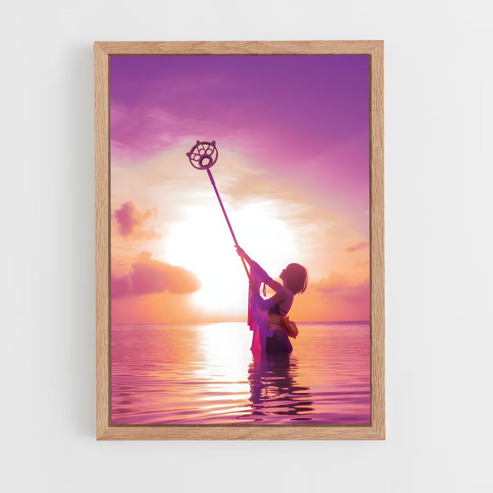 Poster Yuna au Clair de Lune – affiche Final Fantasy (vue 4)